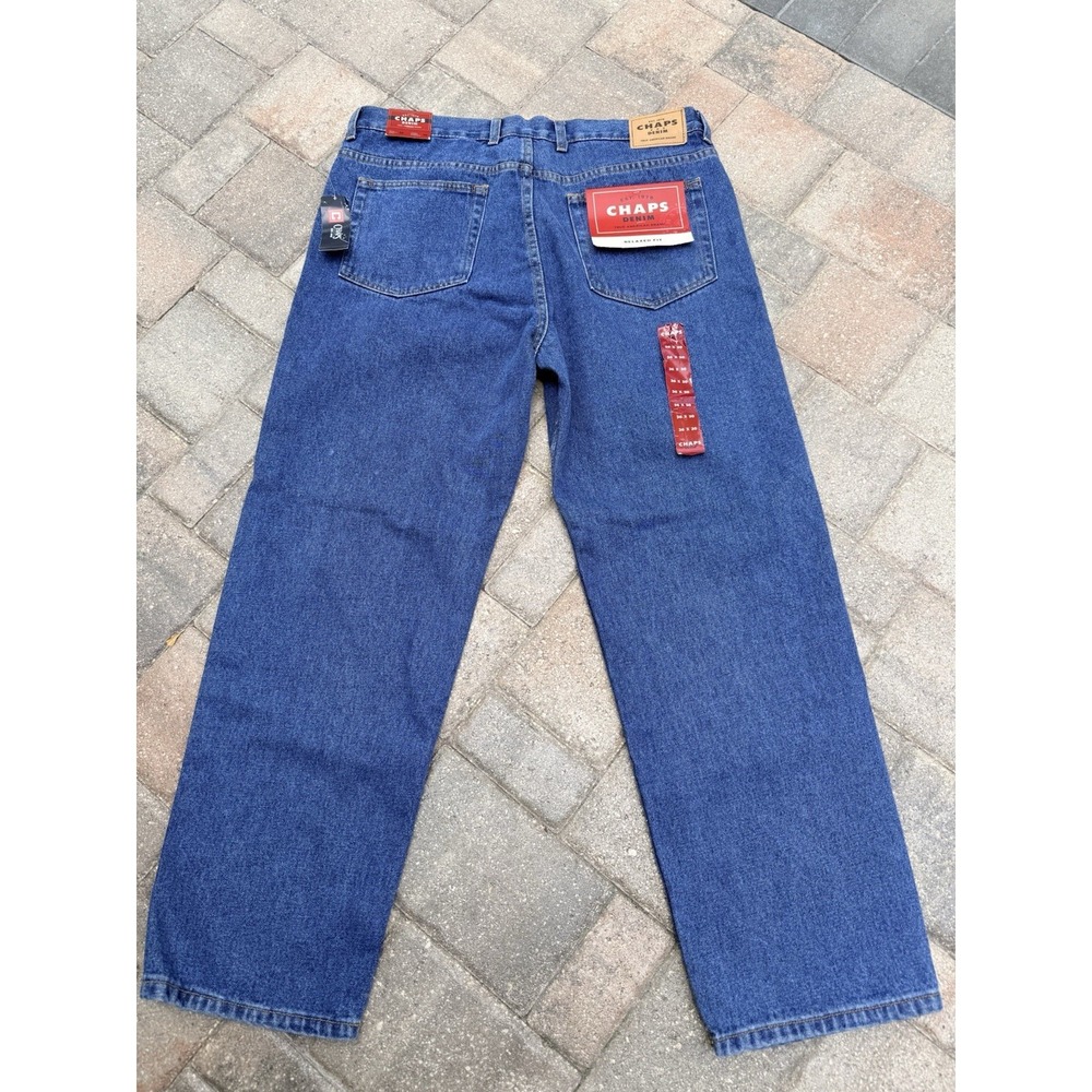 Chaps True American Brand Men's Relaxed Fit Straight Leg Jeans 36x30 New W Tags